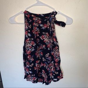 Hollister floral tie tank top